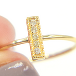 Load image into Gallery viewer, 14K Solid Gold Diamond Ring.