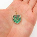 Load image into Gallery viewer, Buy Now 14K Gold Shield Pendant