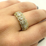 Load image into Gallery viewer, 14K Solid Yellow Gold Diamond Band Ring.