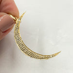 Load image into Gallery viewer, DP495. Diamond Sterling Silver Moon Pendant