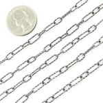 Load image into Gallery viewer, Sterling Silver Black Rhodium Diamond Cut Paper Clip Chains