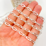 Load image into Gallery viewer, Sterling Silver Matt Flat Paperclip Chain