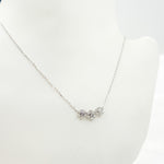 Load image into Gallery viewer, NT112026. Solid Gold Diamond 3 Flower Necklace