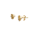 Load image into Gallery viewer, EFE52673Y. 14k Solid Gold Diamond Flower Stud Earrings