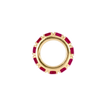 Load image into Gallery viewer, CMZ00096. 14K Solid Gold Gemstone Round Ring Sliders