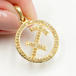 Load image into Gallery viewer, DC309. Diamond Sterling Silver Round Sagittarius Zodiac Pendant