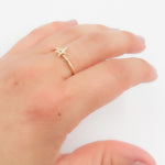 Load image into Gallery viewer, 14K Gold Star Diamond Ring