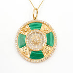 Load image into Gallery viewer, Shop Now 14K Gold Symbols Round Pendant