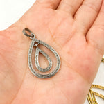 Load image into Gallery viewer, DP325. Diamond Sterling Silver Drop Dangle Pendant