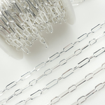 Load image into Gallery viewer, Sterling Silver Flat Paperclip Link Chains