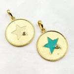 Load image into Gallery viewer, DP794A. Diamond Sterling Silver Enamel Star Pendant