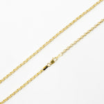 Load image into Gallery viewer, 000HVR0344000. 14K Solid Yellow Gold Round Rolo Hollow Chain Necklace
