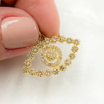 Load image into Gallery viewer, Diamond Sterling Silver Eye Pendant