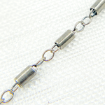 Load image into Gallery viewer, Oxidized Sterling Silver Tube Link Chain