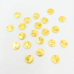 Load image into Gallery viewer, 6MM Gold-plated sterling silver brushed round flat disc connector