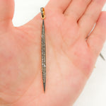 Load image into Gallery viewer, DP224. Diamond Silver Spike Pendant