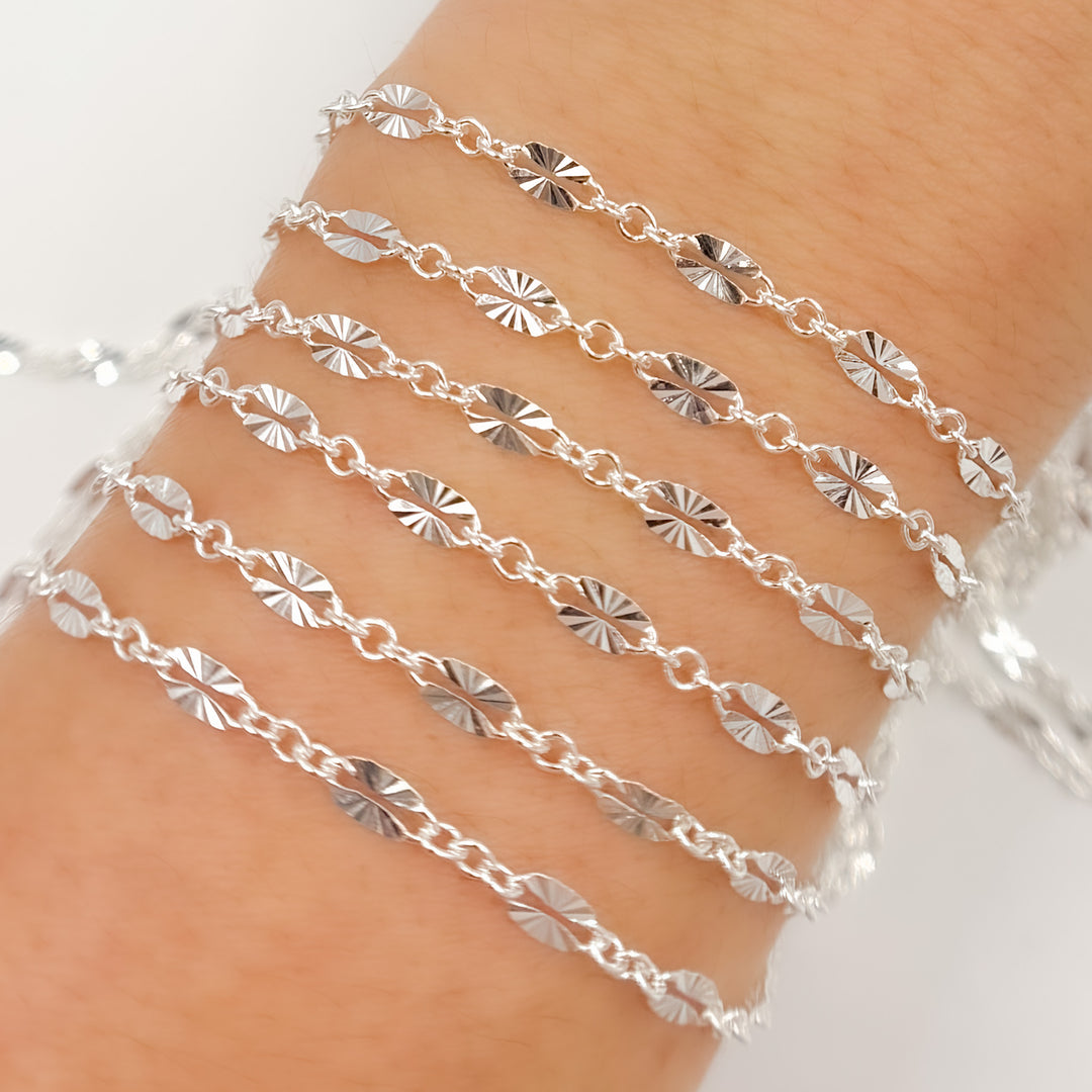 Buy Now Silver Diamond Cut Marina Link Chain