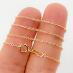 Load image into Gallery viewer, 14K Solid Gold Cable 16 Inch Chain with Extenders