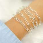 Load image into Gallery viewer, Sterling Silver Smooth Paperclip Link Chains