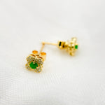 Load image into Gallery viewer, Buy Gold Diamond and Gemstone Flower Studs