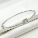 Load image into Gallery viewer, BNL68160. 14K White Solid Gold Diamond Bangle