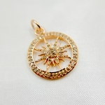 Load image into Gallery viewer, DC930. Diamond & Sterling Silver Sun Pendant