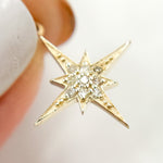 Load image into Gallery viewer, 14K Solid Gold Diamond Star Charm