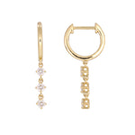 Load image into Gallery viewer, EFF53440. 14K Solid Gold with Diamonds Dangle Earrings