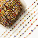 Load image into Gallery viewer, Buy Multi Color CZ Roundel Wire Wrapped Chain