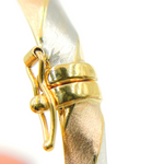 Load image into Gallery viewer, Bangle11. 14K Solid Gold Tri-Color Matte & Shinny Twisted Bangle