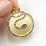 Load image into Gallery viewer, Silver Round Snake Pendant
