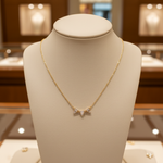Load image into Gallery viewer, NFD72310. 14K Solid Yellow Gold Baguette Diamond Fancy Necklace