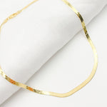 Load image into Gallery viewer, Gold Plated 3.4mm Herringbone Necklace