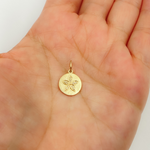 Load image into Gallery viewer, 14K Solid Gold Diamond Circle Flower Charm. GDP356