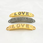 Load image into Gallery viewer, DC511. Diamond & Sterling Silver Long Love Connector