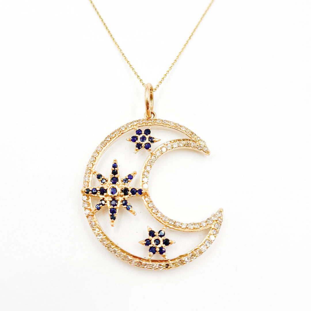 Buy Now 14K Gold Moon Pendant