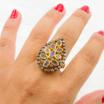 Load image into Gallery viewer, DR027. Diamond Sterling Silver Drop Ring