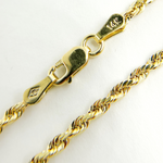 Load image into Gallery viewer, 14K30. 14K Solid Gold Rope Necklace