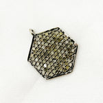 Load image into Gallery viewer, DC416. Diamond Sterling Silver Hexagon Pendant
