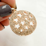 Load image into Gallery viewer, DP178. Diamond & Sterling Silver Round Stars Pendant