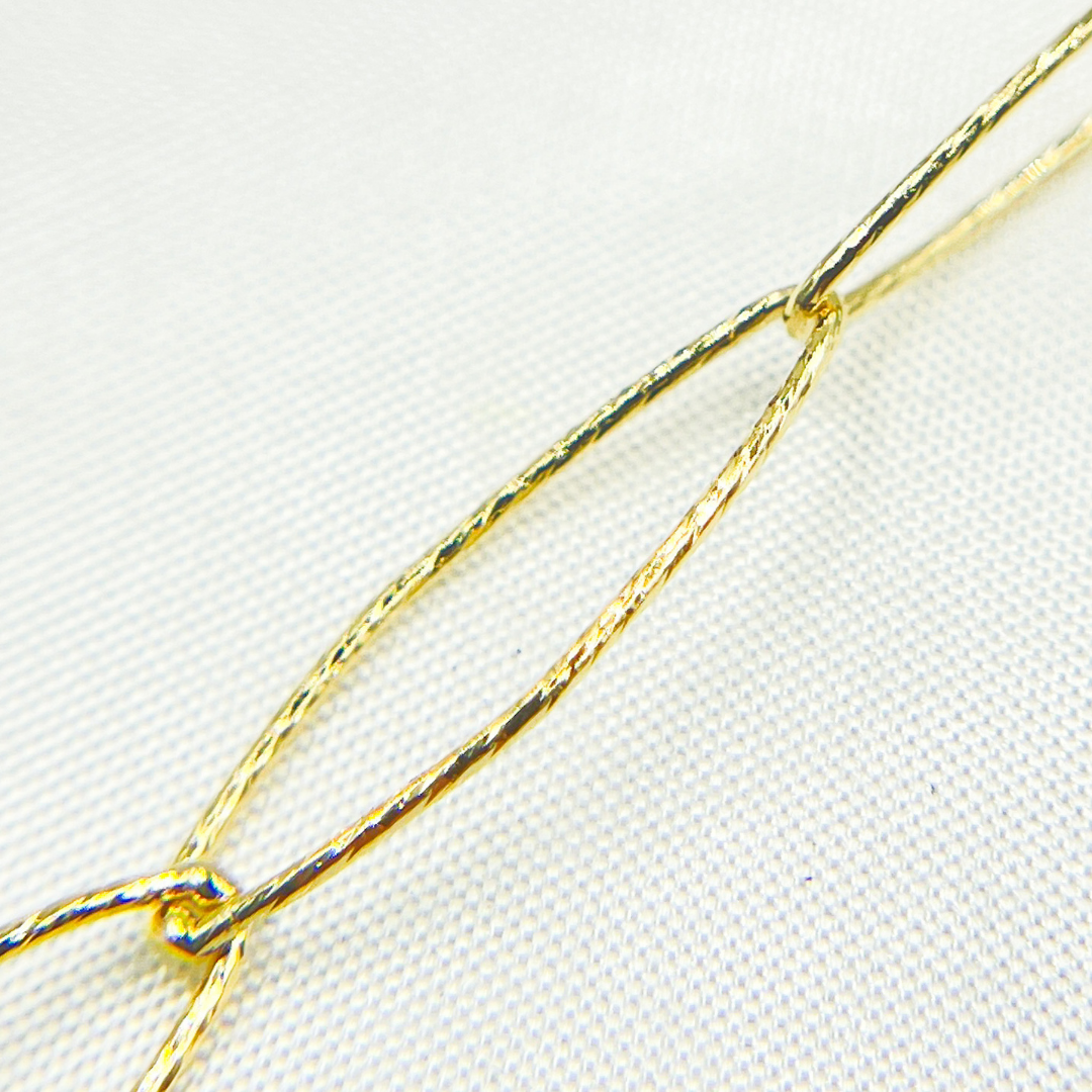Silver Diamond Cut Oval Link Chain
