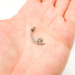 Load image into Gallery viewer, Sterling Silver Moon and Star Pendant