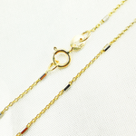 Load image into Gallery viewer, 14k Solid Gold Tube Satellite Two Tone Chain