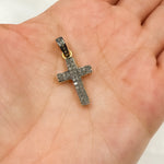 Load image into Gallery viewer, DP308. Diamond Sterling Silver Cross Pendant