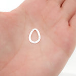 Load image into Gallery viewer, TD3SS. 10MM White Sterling Silver Brushed Drop Connector