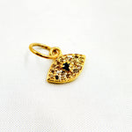 Load image into Gallery viewer, DC238. Diamond Sterling Silver Eye Charm with Gemstone