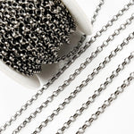 Load image into Gallery viewer, Shop Now Sterling Silver Black Rhodium Rolo Chain