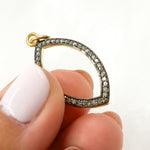 Load image into Gallery viewer, DC861. Diamond Sterling Silver Marquise Shape Pendant