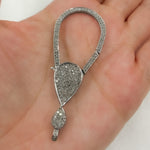 Load image into Gallery viewer, DC625. Diamond & Sterling Silver Long Trigger Clasp