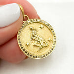 Load image into Gallery viewer, DP614. Diamond Sterling Silver Round Aquarius Zodiac Pendant